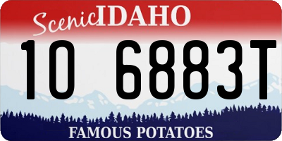 ID license plate 1O6883T