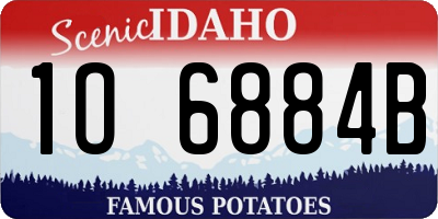 ID license plate 1O6884B