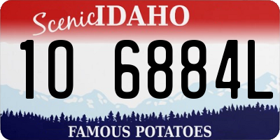 ID license plate 1O6884L