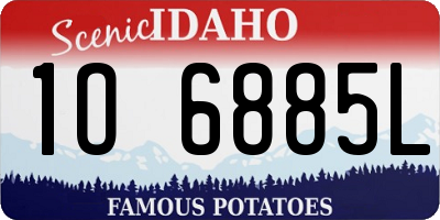 ID license plate 1O6885L