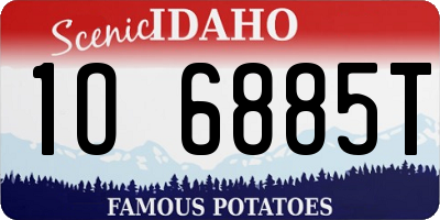 ID license plate 1O6885T