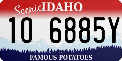 ID license plate 1O6885Y