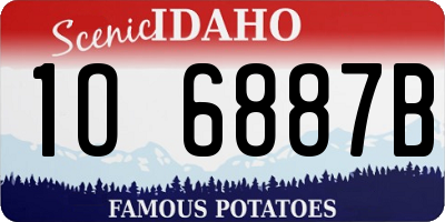 ID license plate 1O6887B