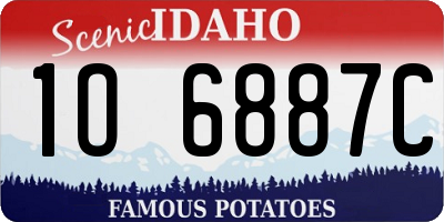 ID license plate 1O6887C
