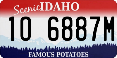 ID license plate 1O6887M