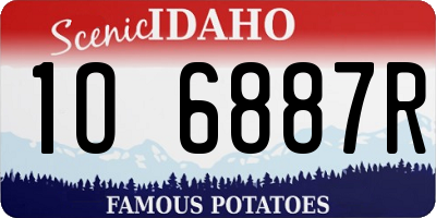 ID license plate 1O6887R