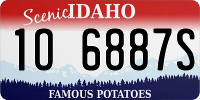 ID license plate 1O6887S