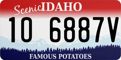 ID license plate 1O6887V
