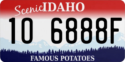 ID license plate 1O6888F