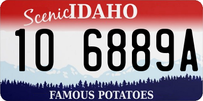 ID license plate 1O6889A
