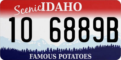 ID license plate 1O6889B