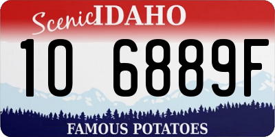 ID license plate 1O6889F