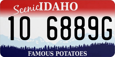 ID license plate 1O6889G