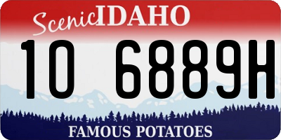 ID license plate 1O6889H