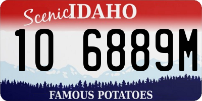 ID license plate 1O6889M