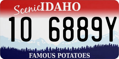 ID license plate 1O6889Y