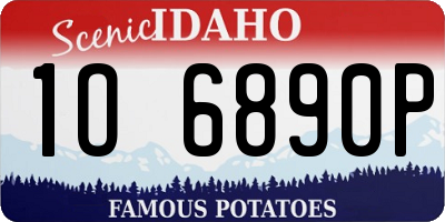 ID license plate 1O6890P
