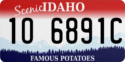 ID license plate 1O6891C
