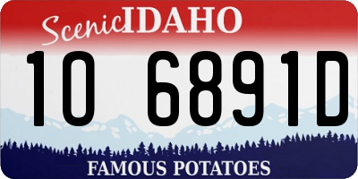 ID license plate 1O6891D