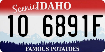 ID license plate 1O6891F