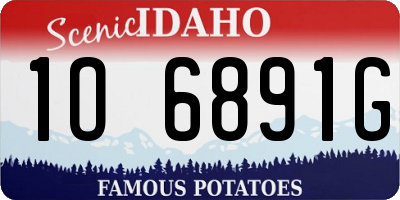 ID license plate 1O6891G