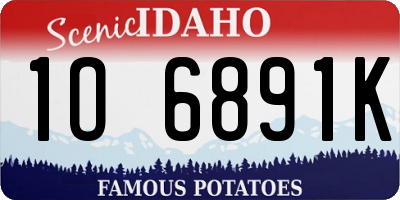 ID license plate 1O6891K