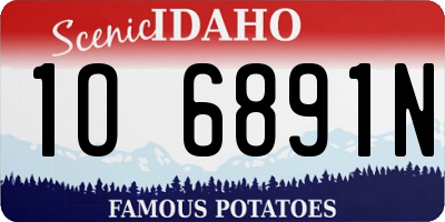 ID license plate 1O6891N