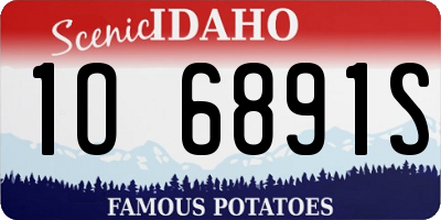 ID license plate 1O6891S