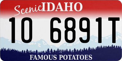 ID license plate 1O6891T