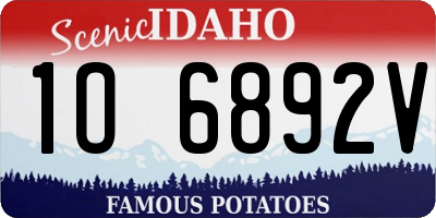 ID license plate 1O6892V