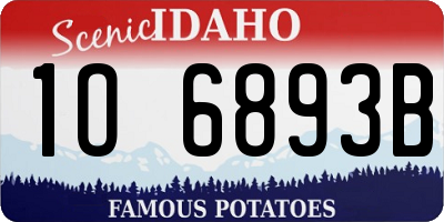 ID license plate 1O6893B