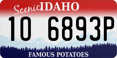 ID license plate 1O6893P