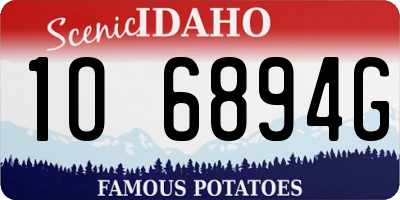 ID license plate 1O6894G
