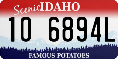 ID license plate 1O6894L
