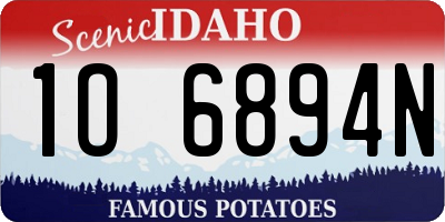 ID license plate 1O6894N