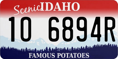 ID license plate 1O6894R