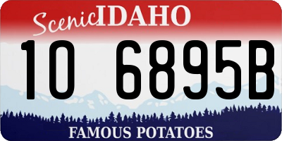 ID license plate 1O6895B