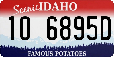ID license plate 1O6895D