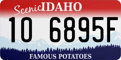 ID license plate 1O6895F
