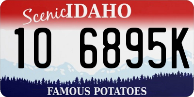 ID license plate 1O6895K