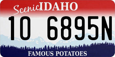 ID license plate 1O6895N