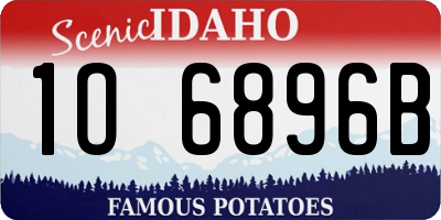 ID license plate 1O6896B
