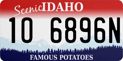 ID license plate 1O6896N