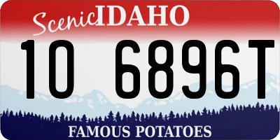 ID license plate 1O6896T