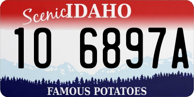 ID license plate 1O6897A