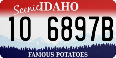 ID license plate 1O6897B