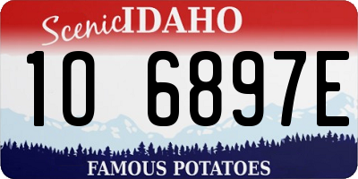 ID license plate 1O6897E