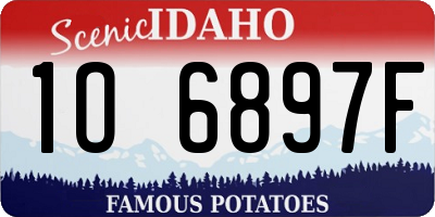 ID license plate 1O6897F