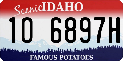 ID license plate 1O6897H