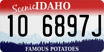 ID license plate 1O6897J